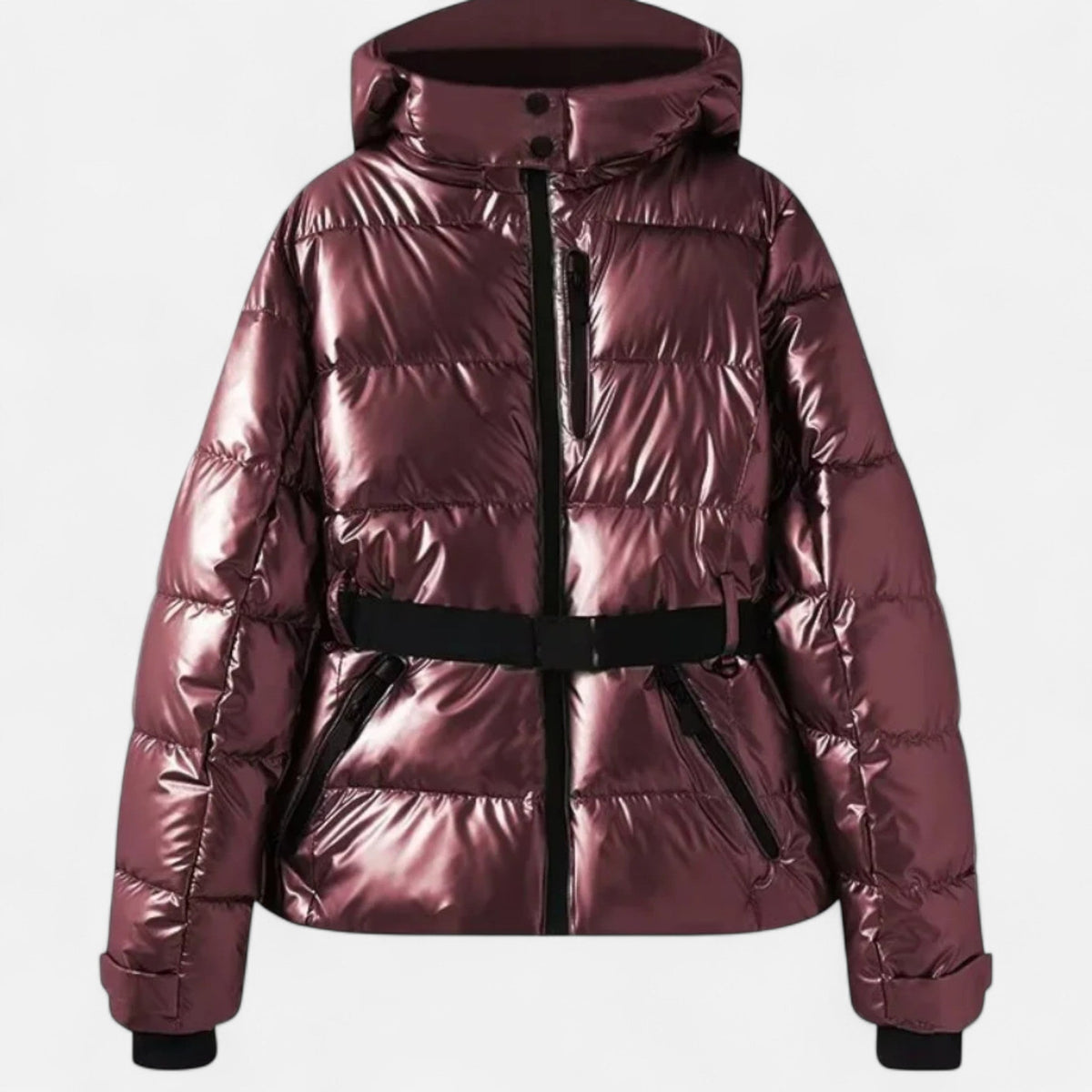 Women's Fitted Ski Jacket – Hooded Insulated Winter Jacket