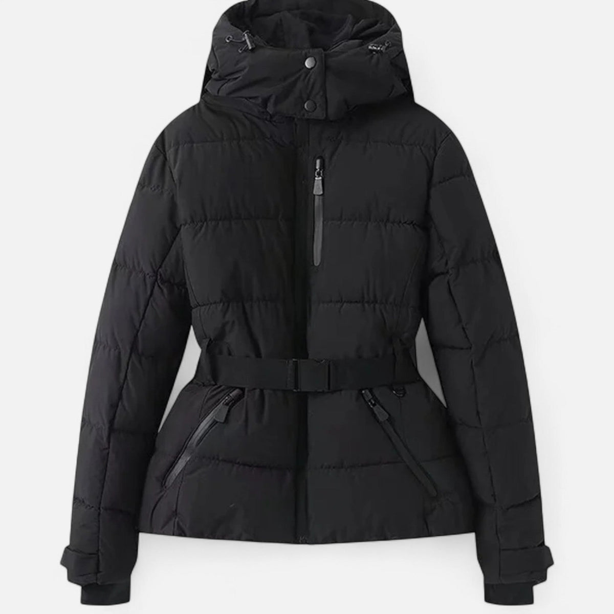Women's Fitted Ski Jacket – Hooded Insulated Winter Jacket