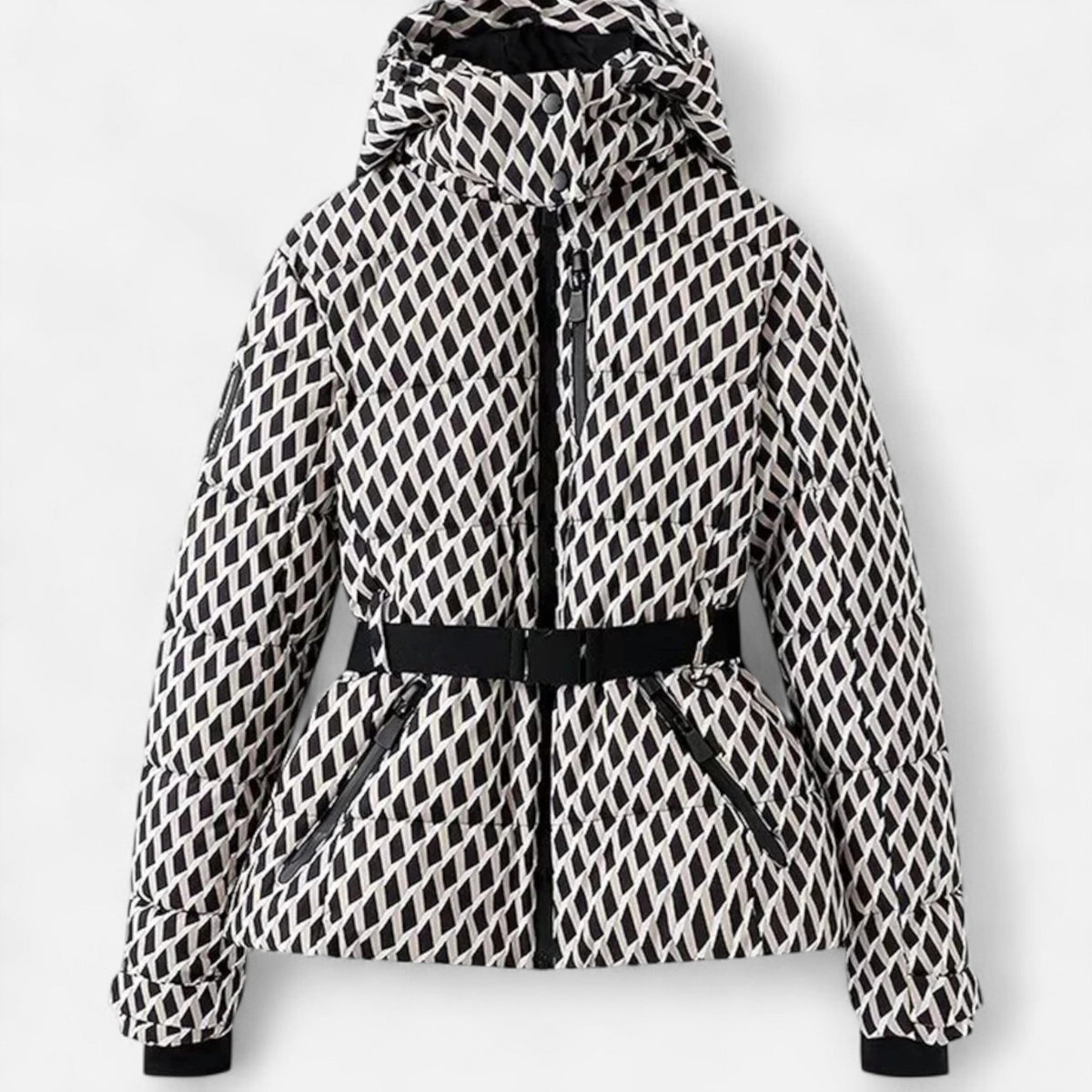 Women's Fitted Ski Jacket – Hooded Insulated Winter Jacket