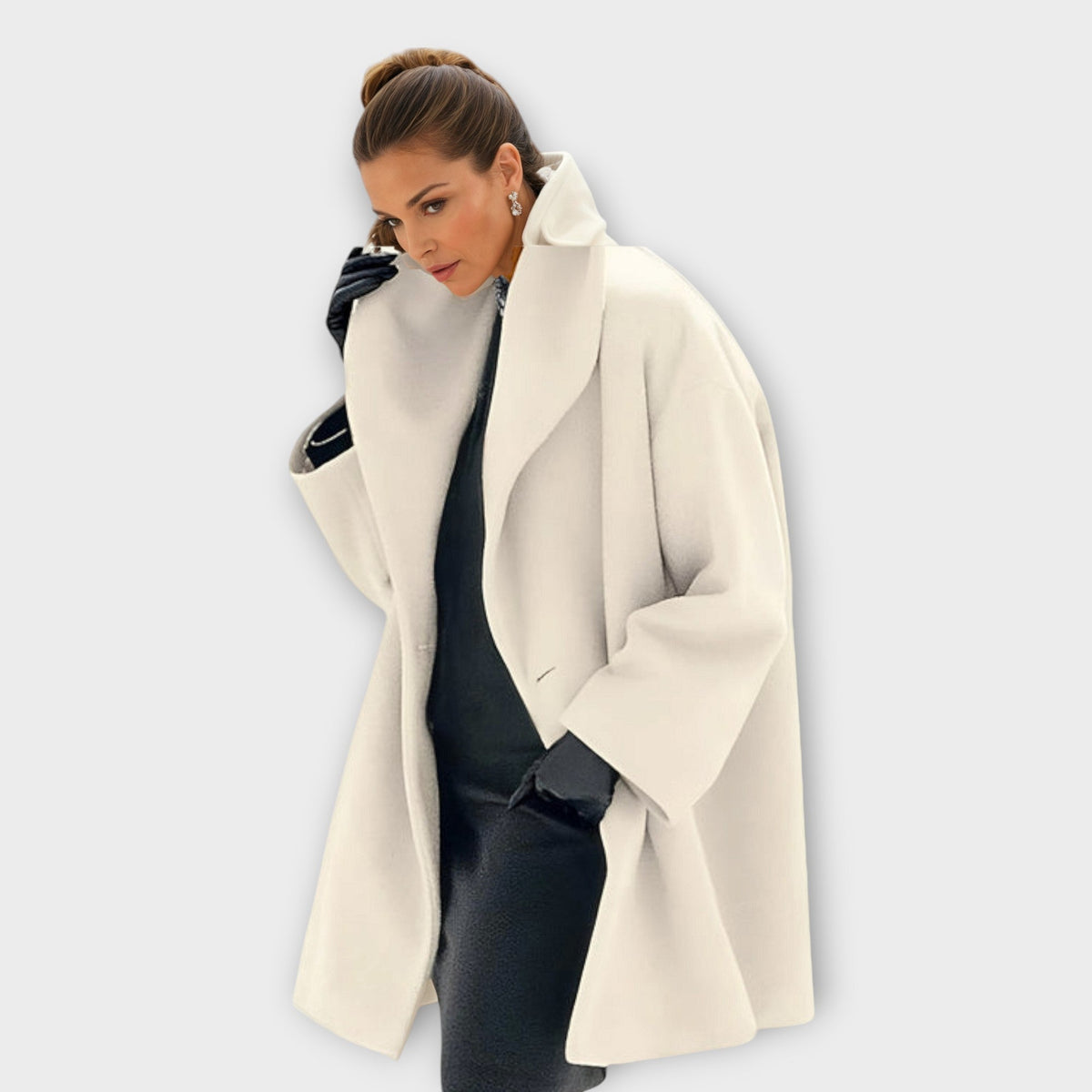Women's Long Hooded Coat - Relaxed Fit