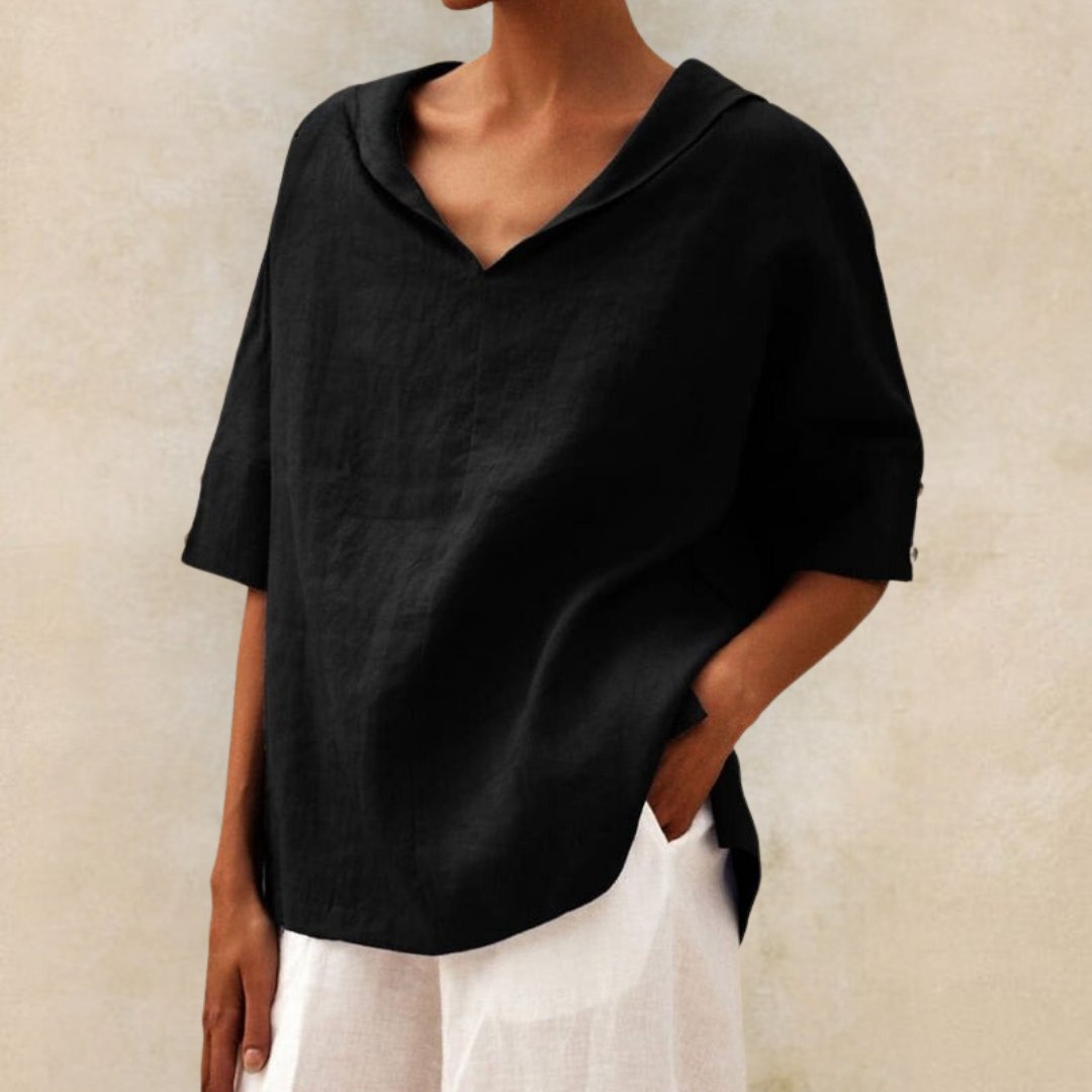 Women’s Short Sleeve V Neck Blouse