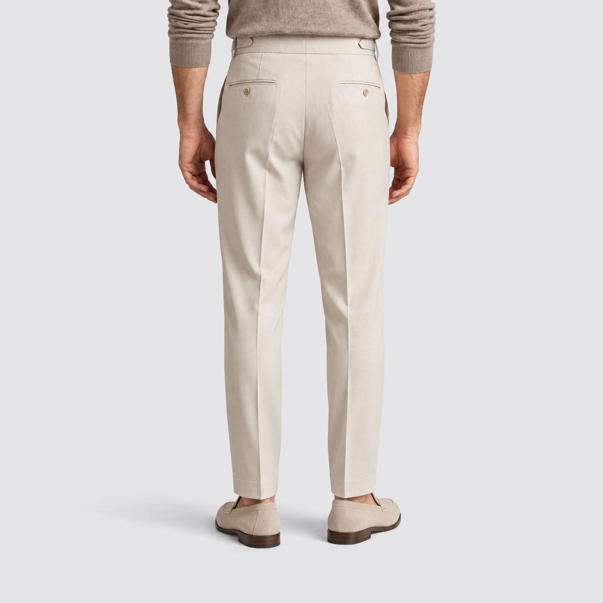 Men's Tailored Pleated Trousers – Extended Waistband