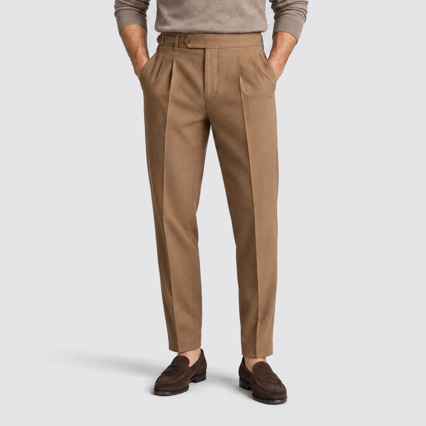 Men's Tailored Pleated Trousers – Extended Waistband