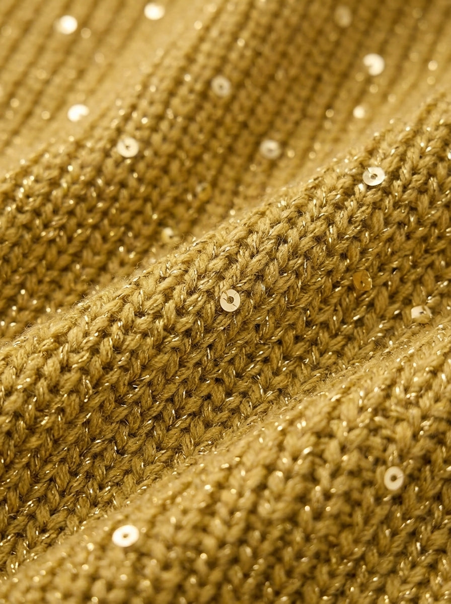 Women's Oversized Collared Cardigan – Gold Button Chunky Knit
