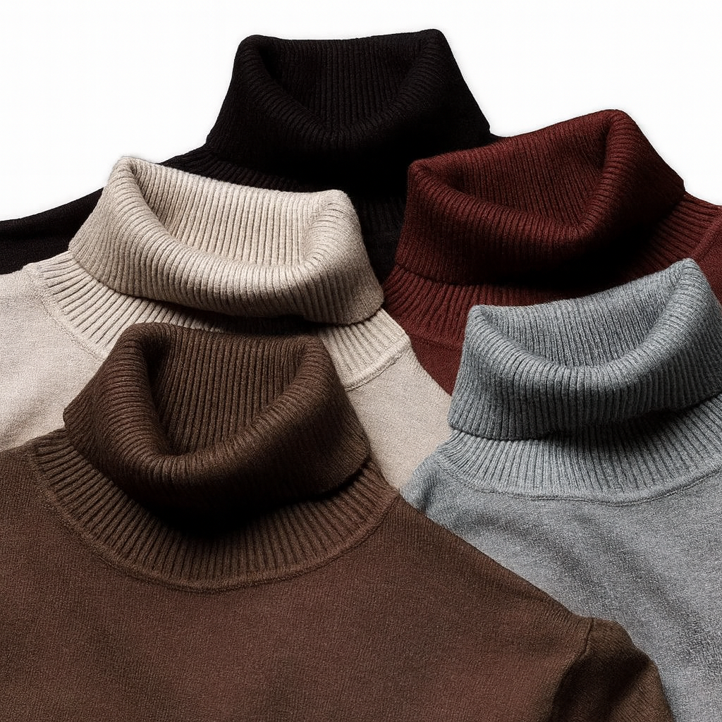 Men's Classic Turtleneck Jumper – Soft Regular Fit Knit