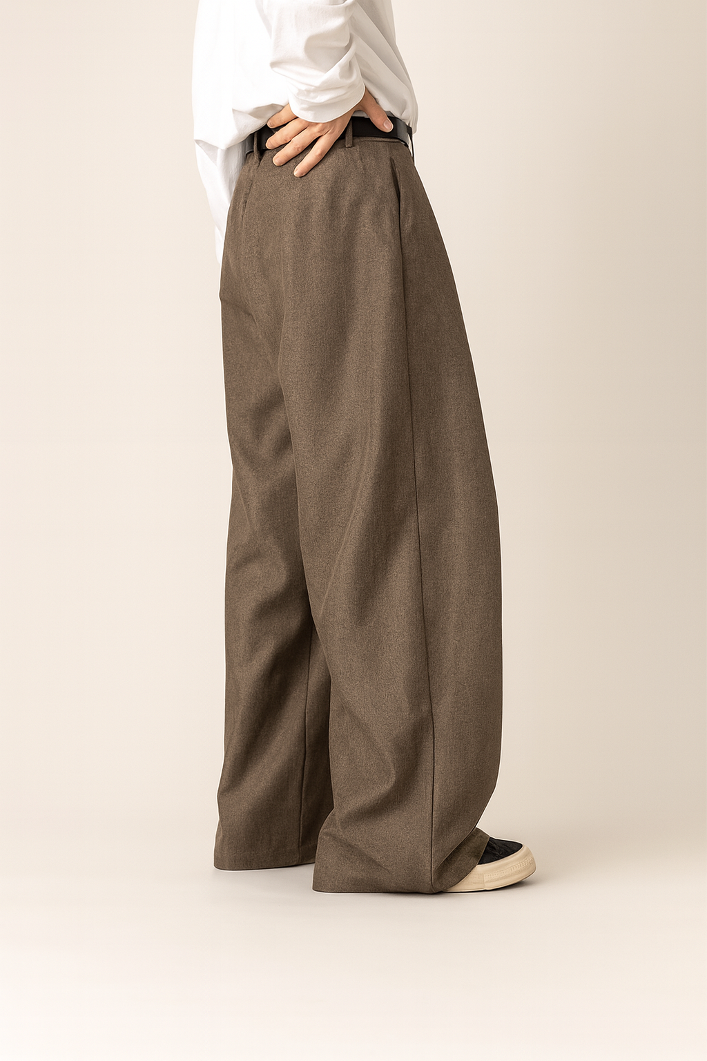 Men's Pleated Trousers – Relaxed Wide Leg Tailored Fit