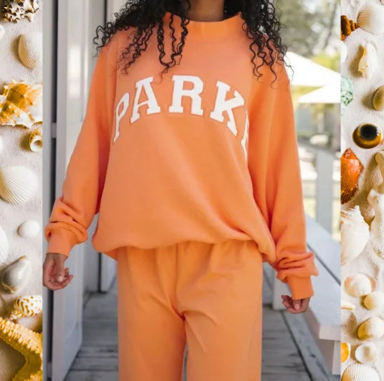 Women's Mock Neck Sweatshirt – Slogan Print Relaxed Fit