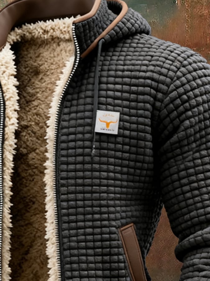 Men's Warm Lined Zip-Up Jacket – Classic Everyday Style