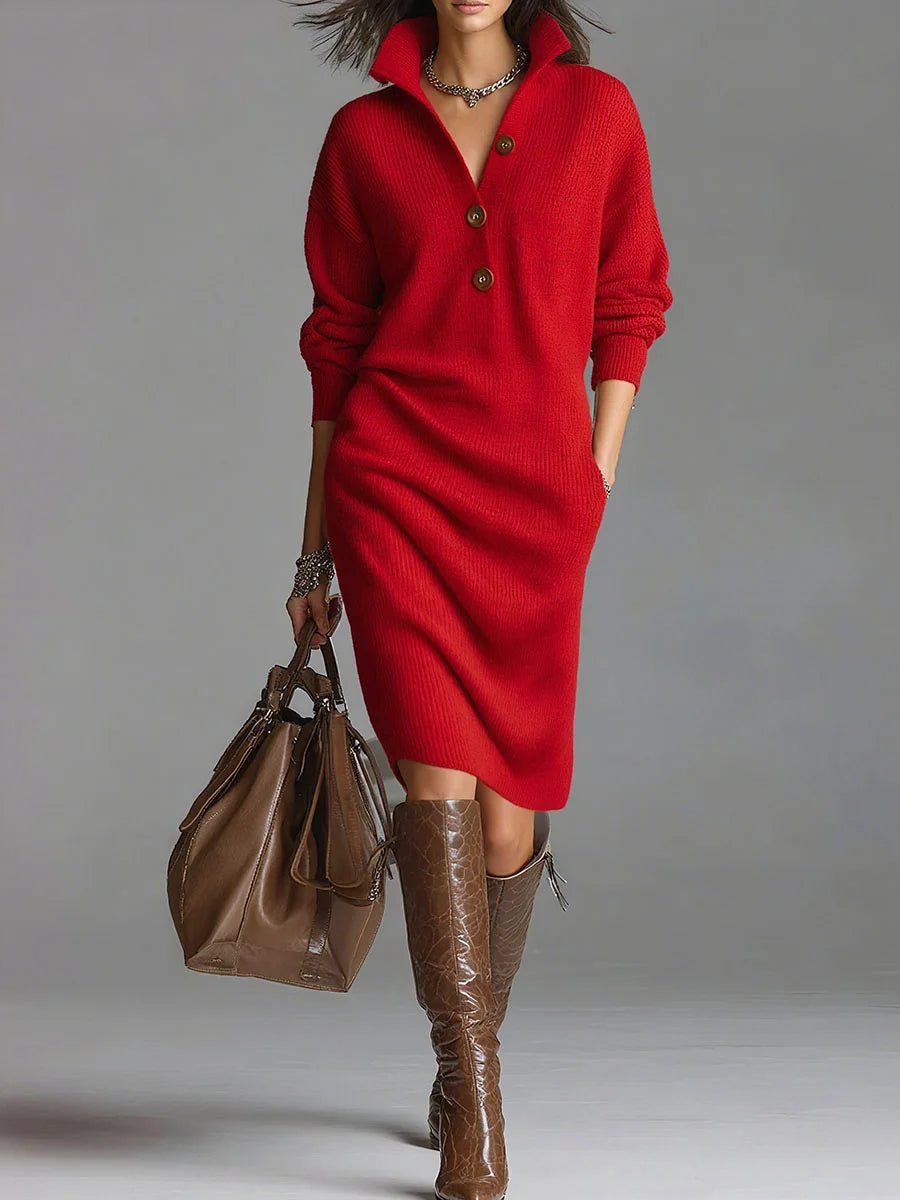 Chic Ribbed Midi Dress