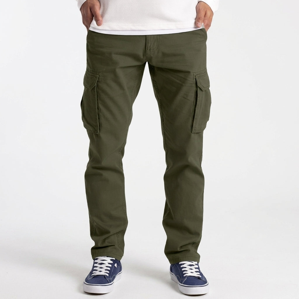 Men's Lightweight Cargo Trousers – Tapered Utility Design