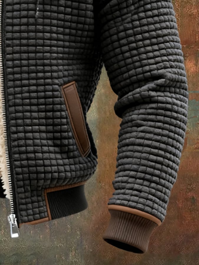Men's Warm Lined Zip-Up Jacket – Classic Everyday Style