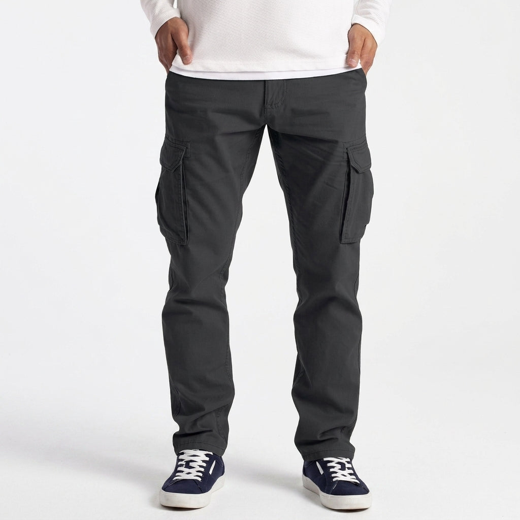 Men's Lightweight Cargo Trousers – Tapered Utility Design
