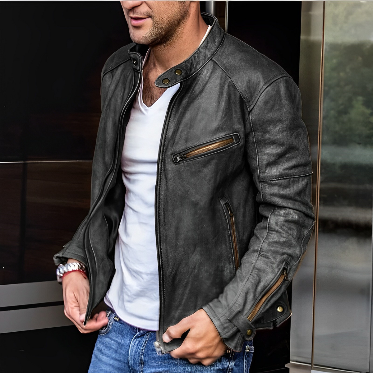 Men's Aviator Jacket – Classic Zip-Up Everyday Style