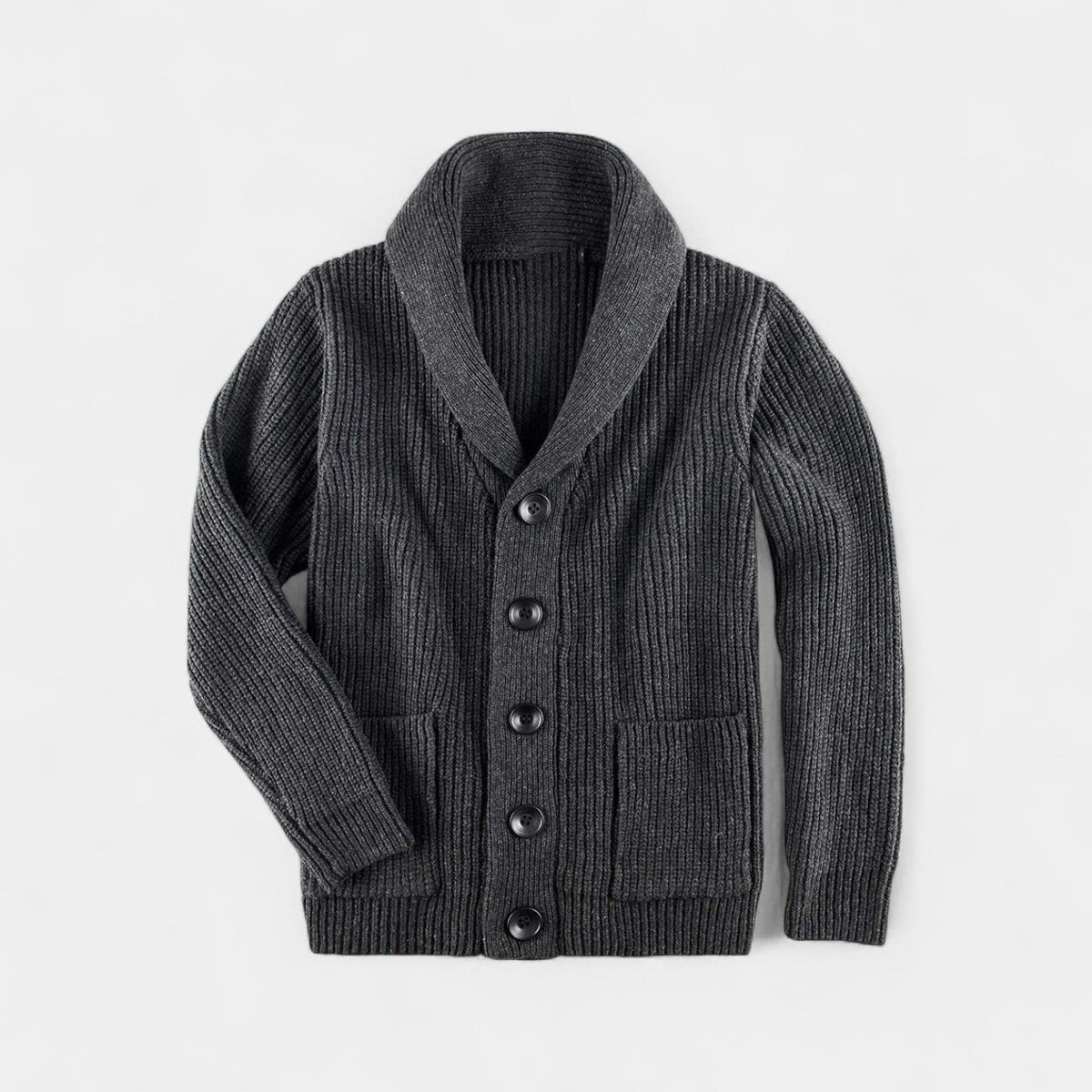 Men's Button-Front Knitted Vest - Stand Collar