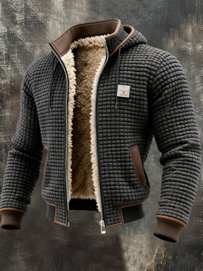 Men's Warm Lined Zip-Up Jacket – Classic Everyday Style