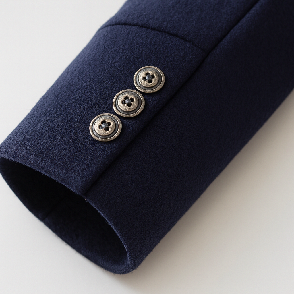 Men's Wool Blend Overcoat – Stand Collar Winter Design
