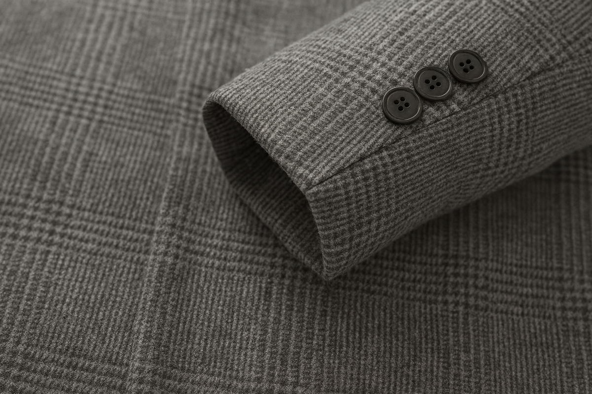 Men's Wool Blend Overcoat – Long Single-Breasted Design