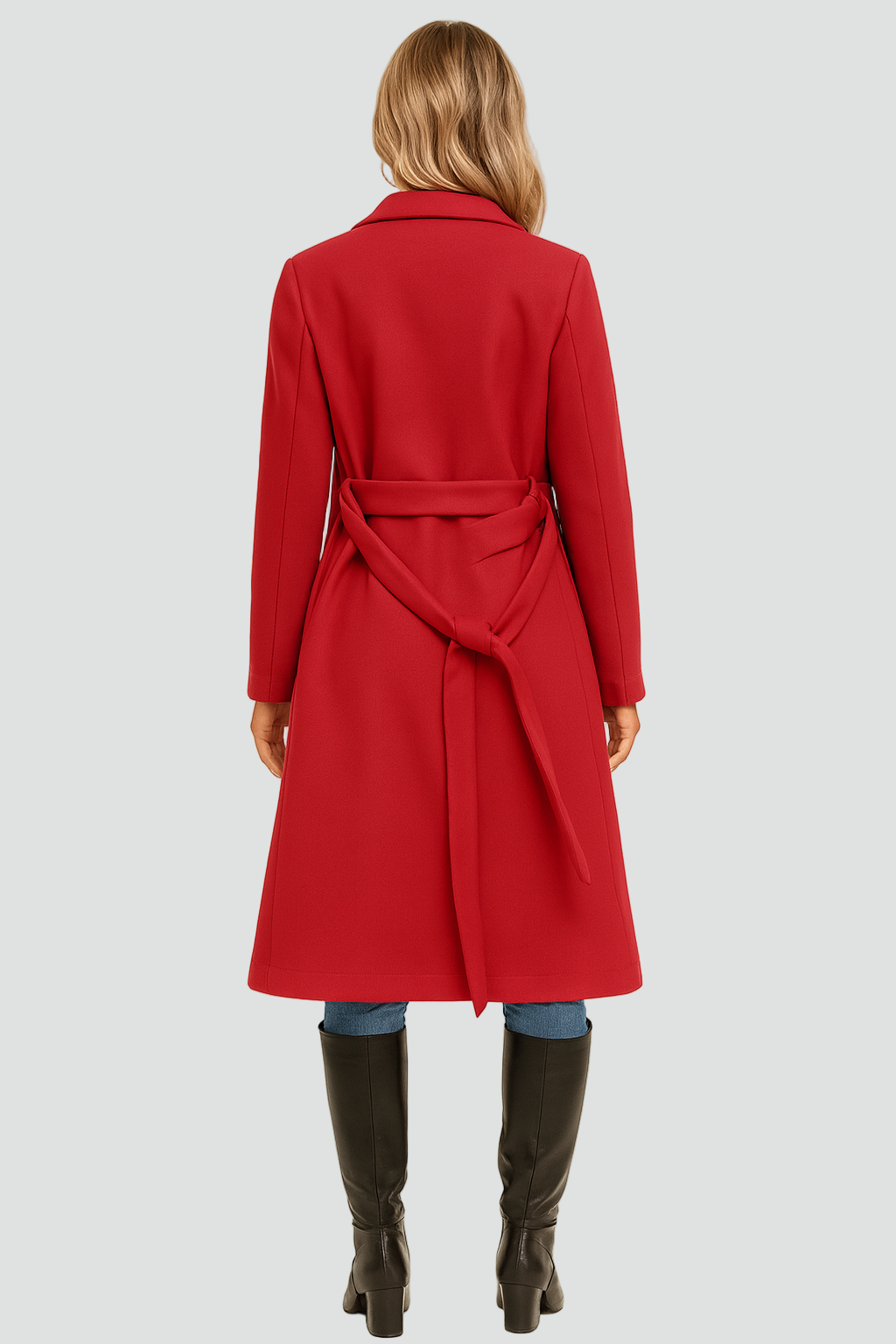 Women's Coat Regular Fit Padded Fabric A-Line with Double Buttons