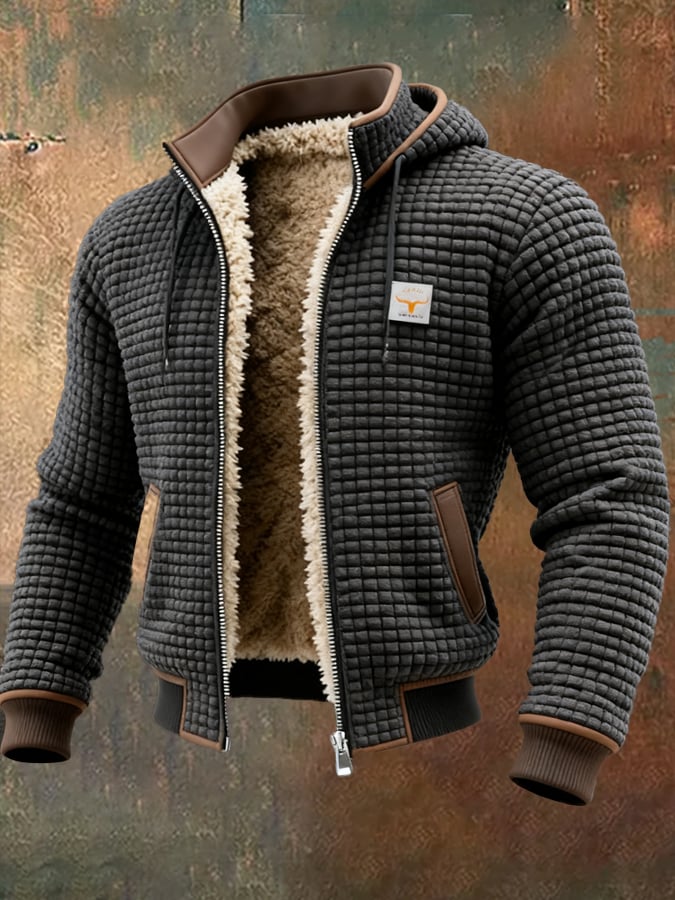 Men's Warm Lined Zip-Up Jacket – Classic Everyday Style