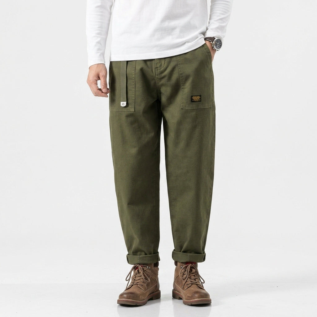 Men's Rugged Cargo Trousers with Pocket Panels