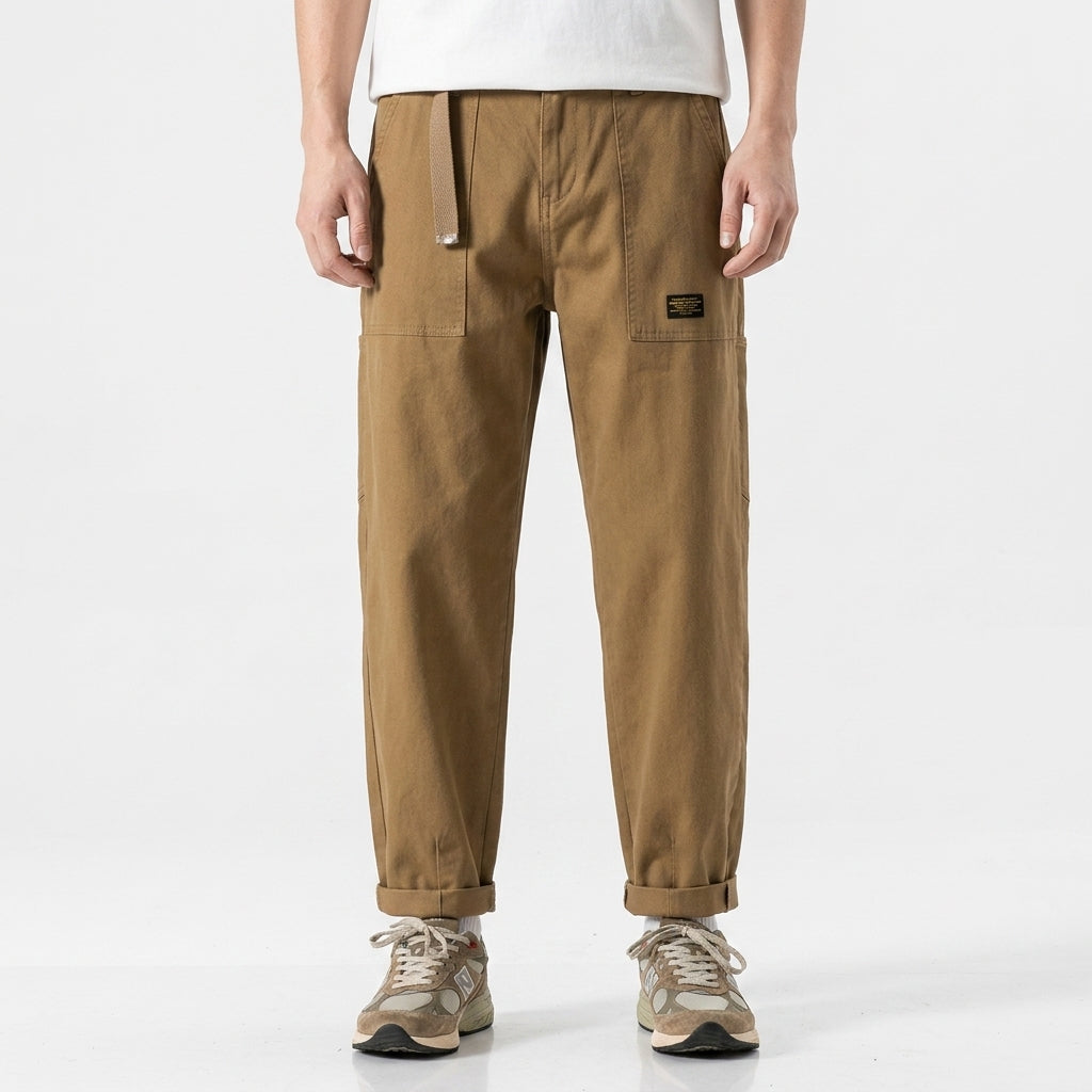 Men's Rugged Cargo Trousers with Pocket Panels