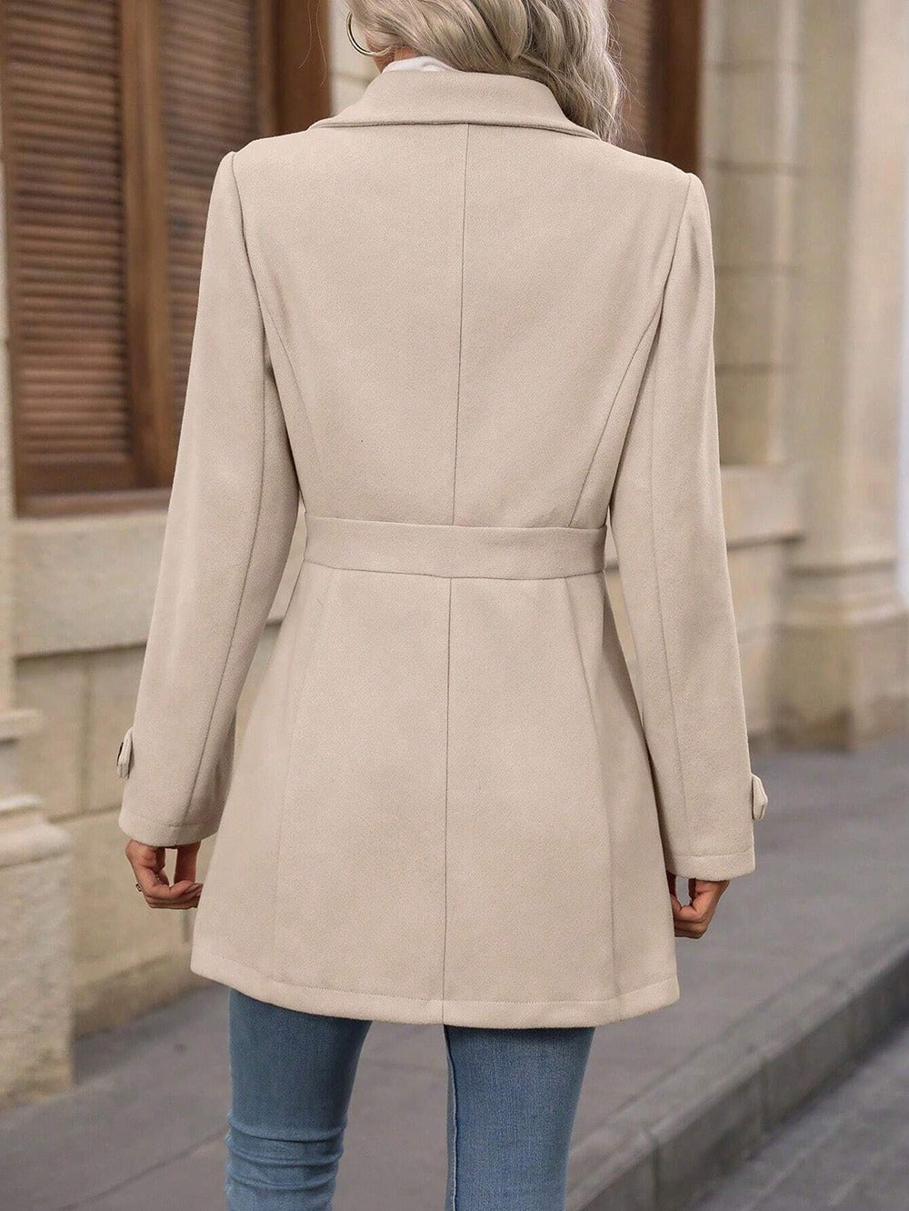 Autumn Ladies Trench Coat Belted Tailored Mid-Season