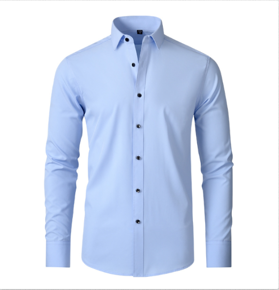 Men's White Shirt, Stretch and Wrinkle-Free