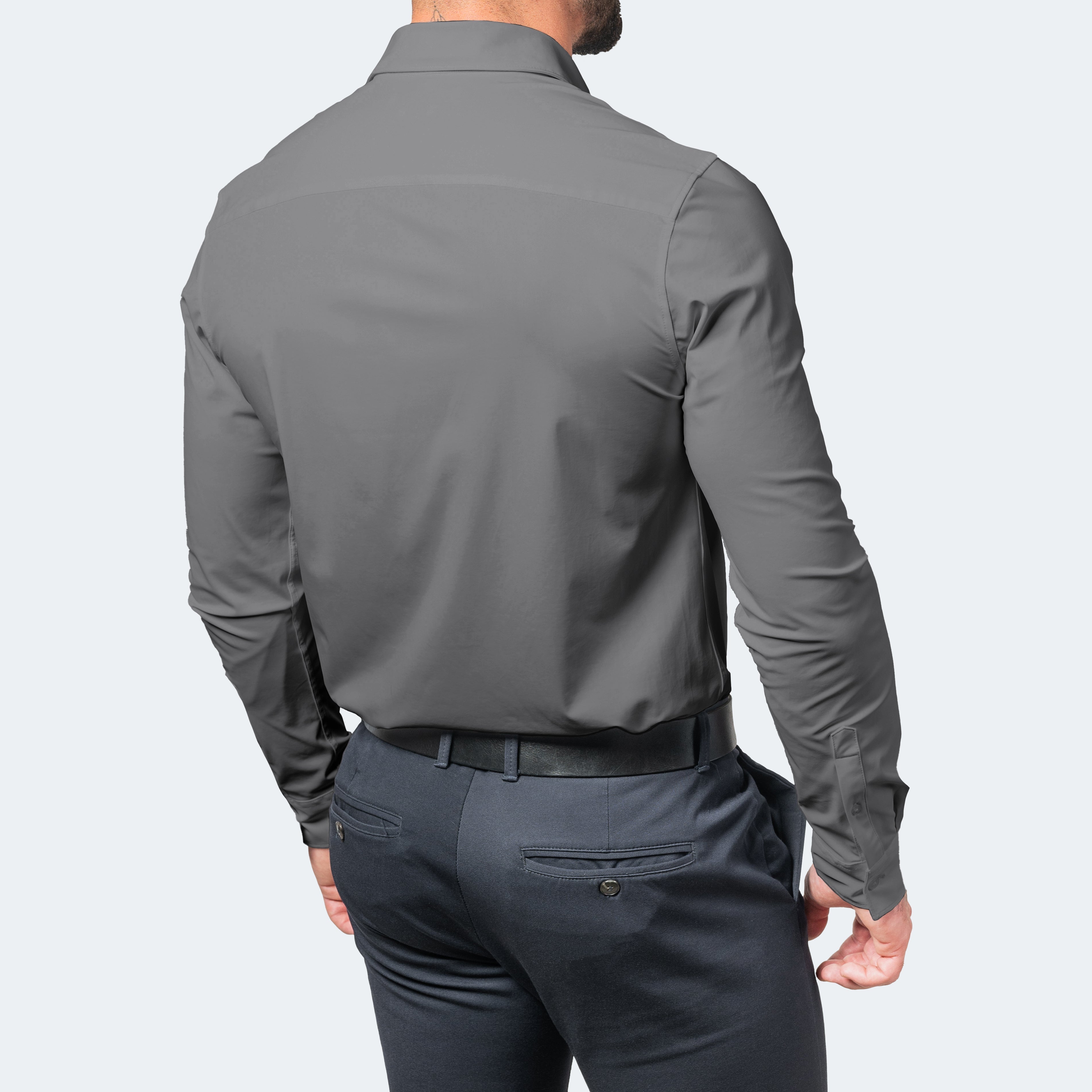 Men's White Shirt, Stretch and Wrinkle-Free