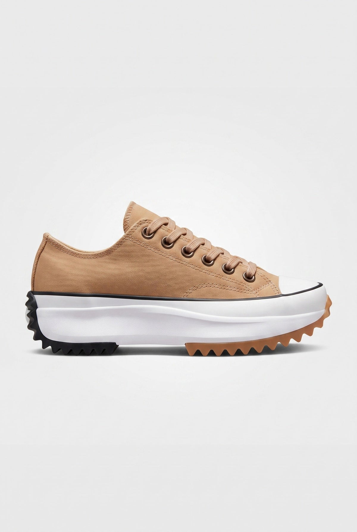 Women's Sneakers | Lace-Up Platform Sole with Contrasting Toe