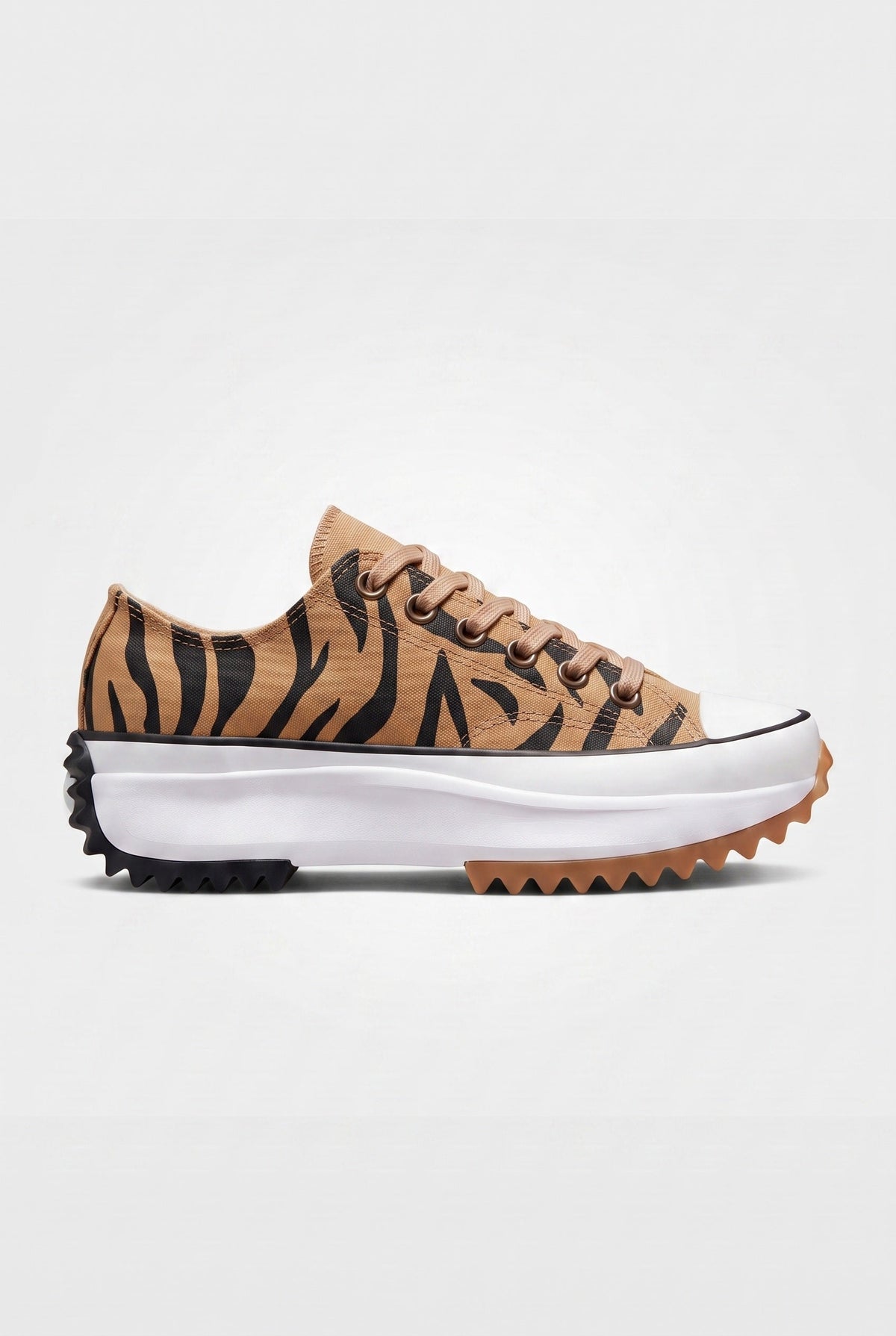 Women's Sneakers | Lace-Up Platform Sole with Contrasting Toe