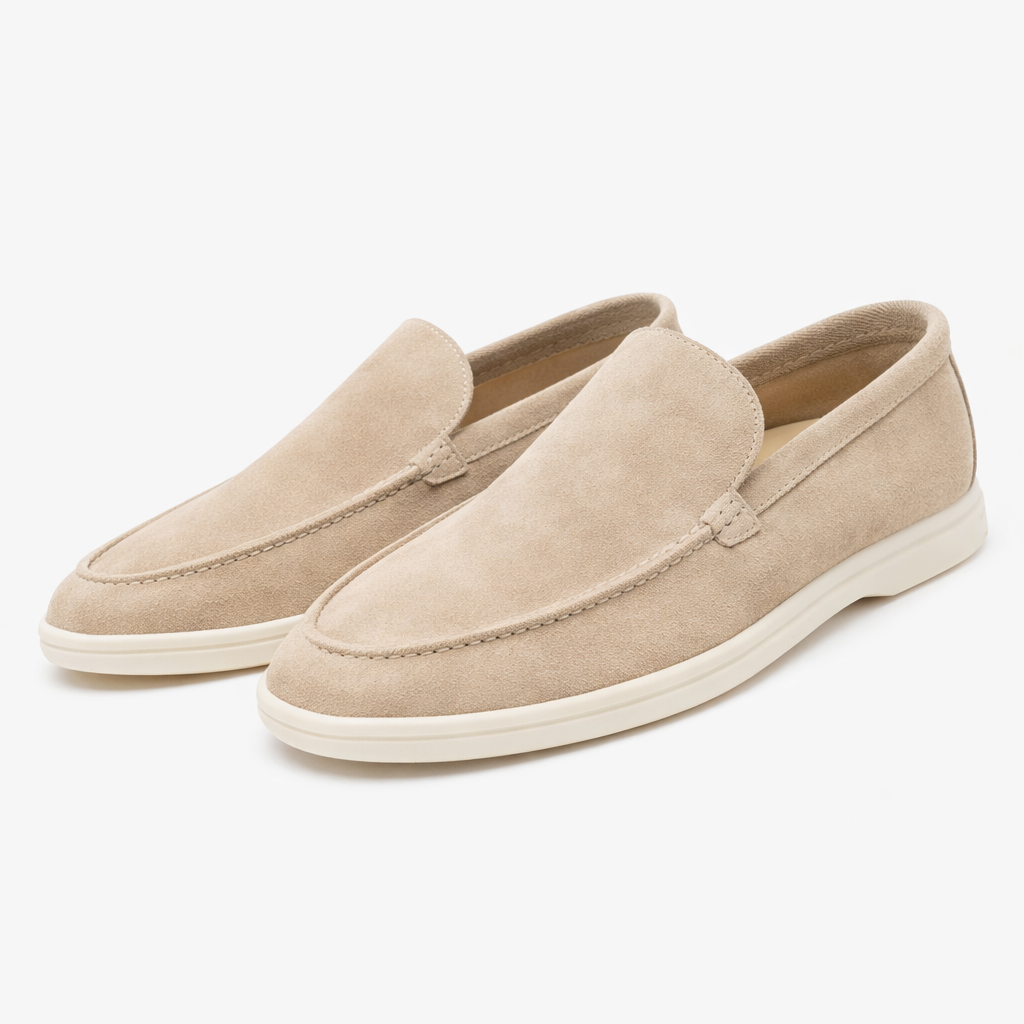 Men's Suede-Look Loafers – Smart Casual Slip-On Design