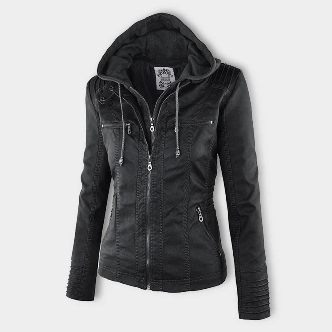 Women's Hooded Tailored Jacket – Warm Smart Casual Design