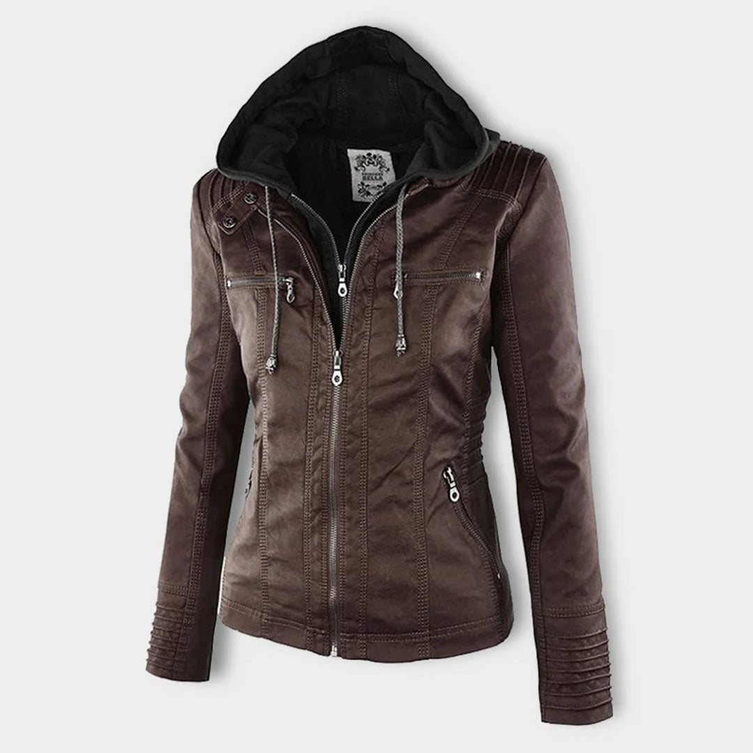Women's Hooded Tailored Jacket – Warm Smart Casual Design