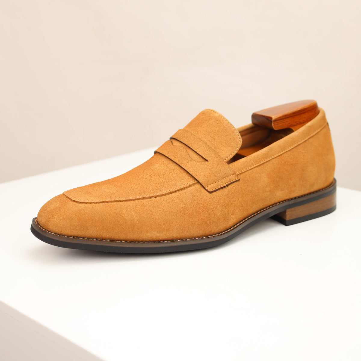 Men's Nubuck Leather Loafers – Smart Casual Slip-On Design