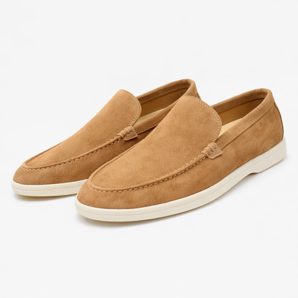 Men's Suede-Look Loafers – Smart Casual Slip-On Design