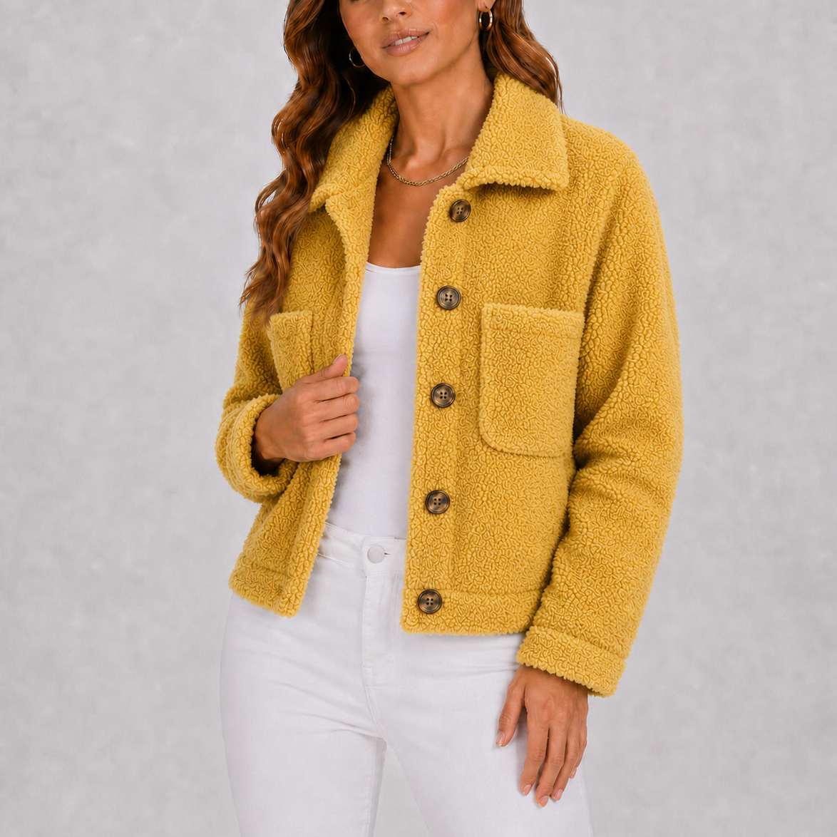 Women’s Casual Knit Blazer Autumn Jacket with Pockets