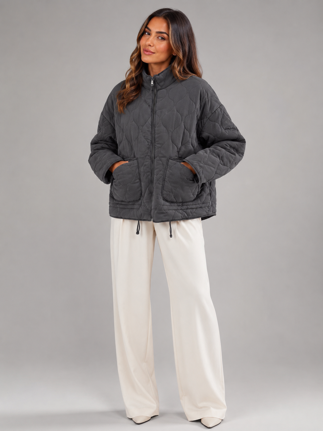 Women's Padded Utility Jacket for Autumn