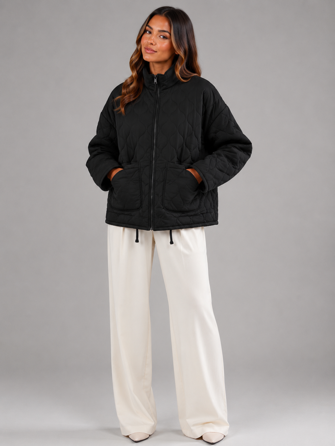 Women's Padded Utility Jacket for Autumn