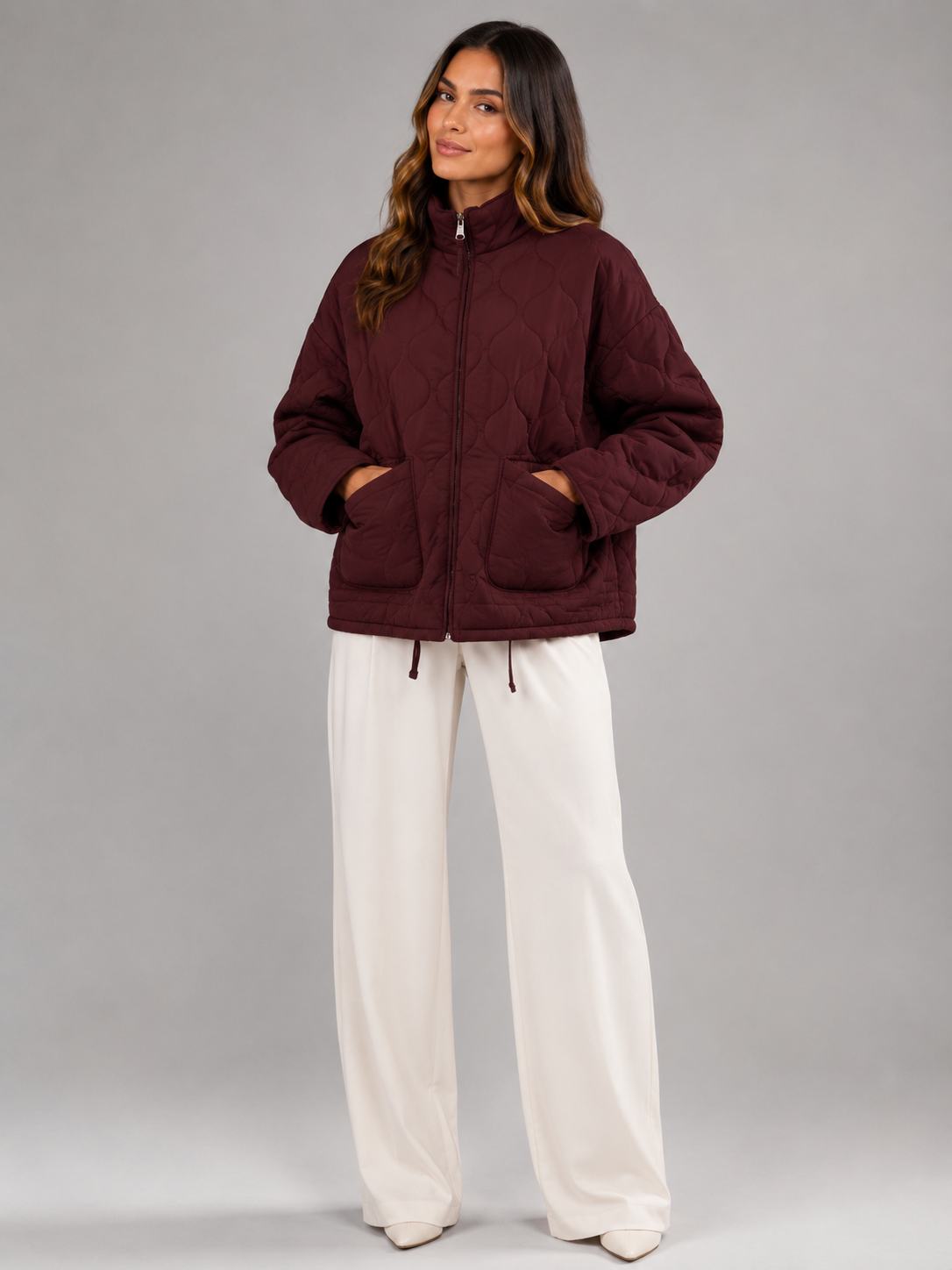 Women's Padded Utility Jacket for Autumn
