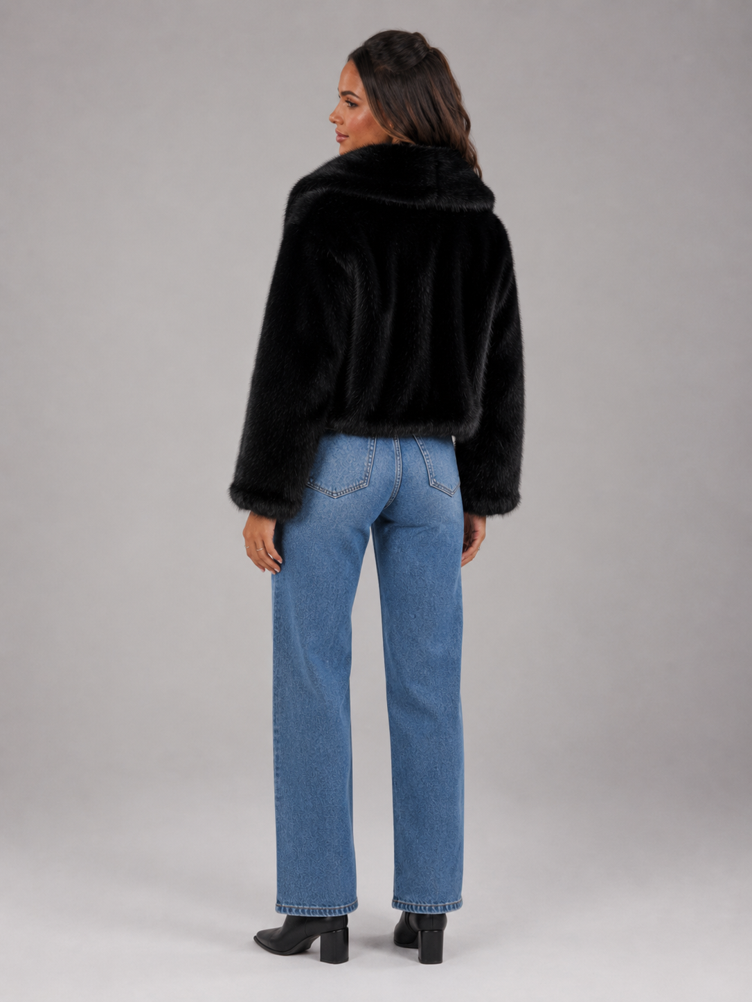 Short Faux Leather Jacket for Women