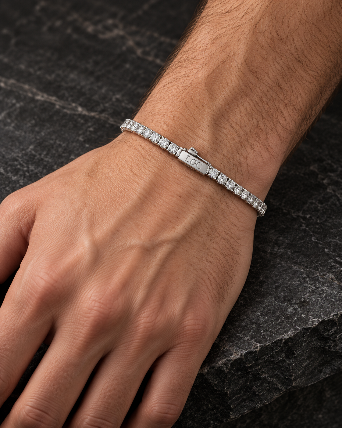 Zircon Tennis Bracelet For Men