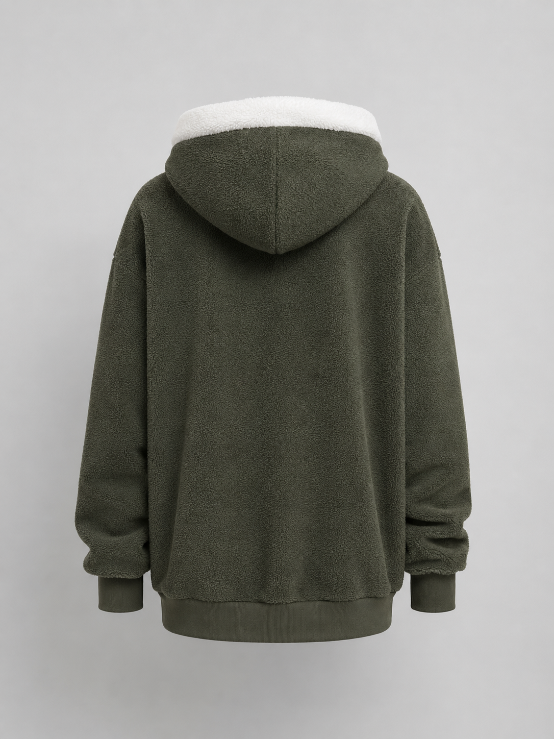 Padded Hooded Jacket with Sherpa Lining for Women