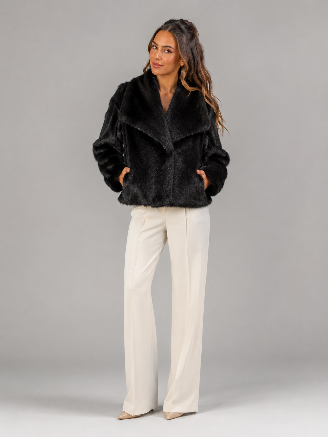 Short Faux Leather Jacket for Women Autumn