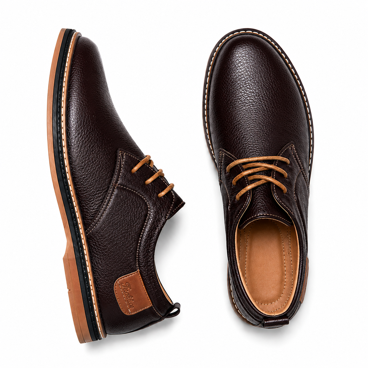 Men's Genuine Leather Shoes – Hand-Stitched Classic Design