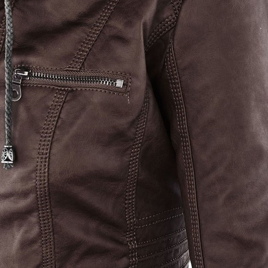 Women's Hooded Tailored Jacket – Warm Smart Casual Design