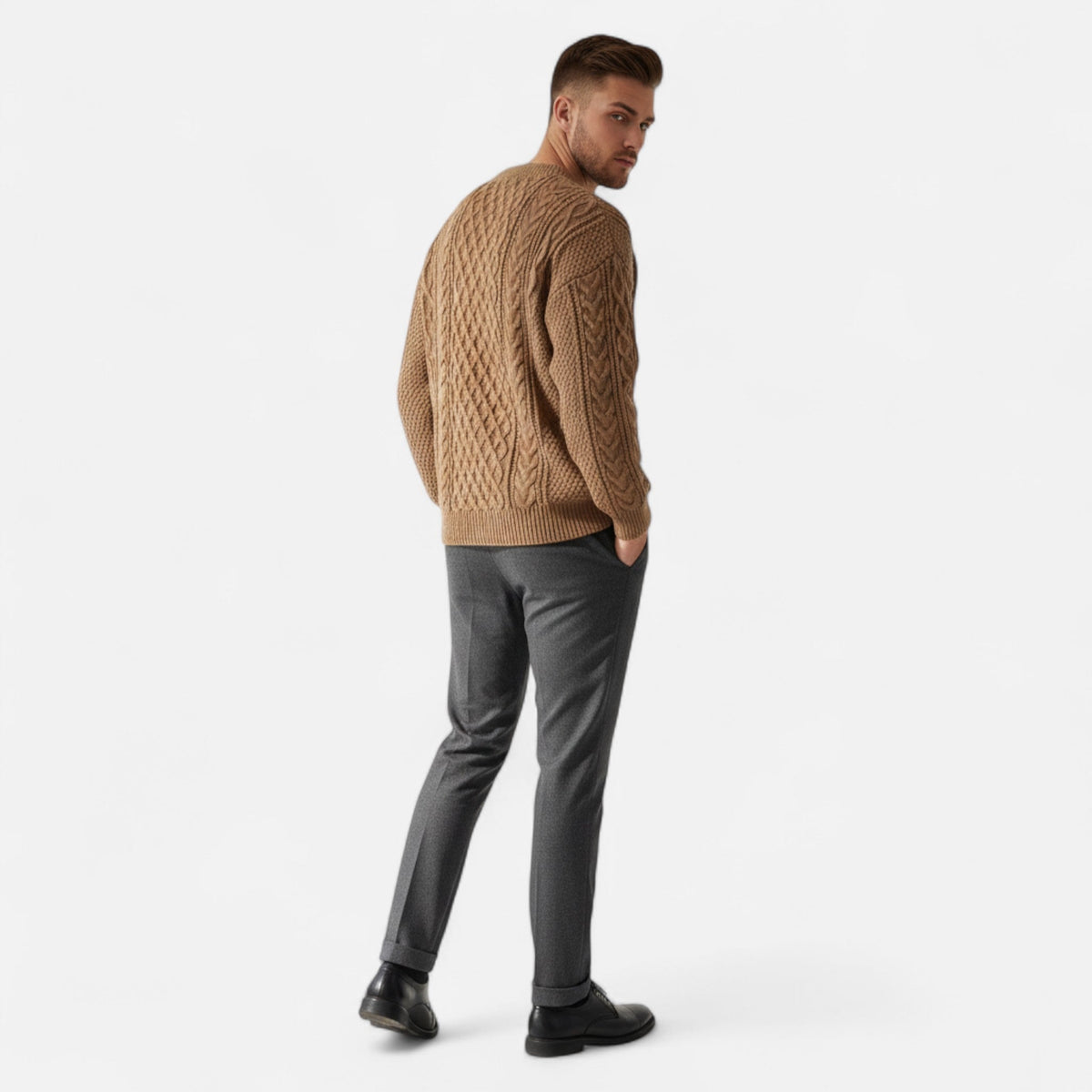 Men's Classic Wool Jumper – Timeless Crew Neck Knit