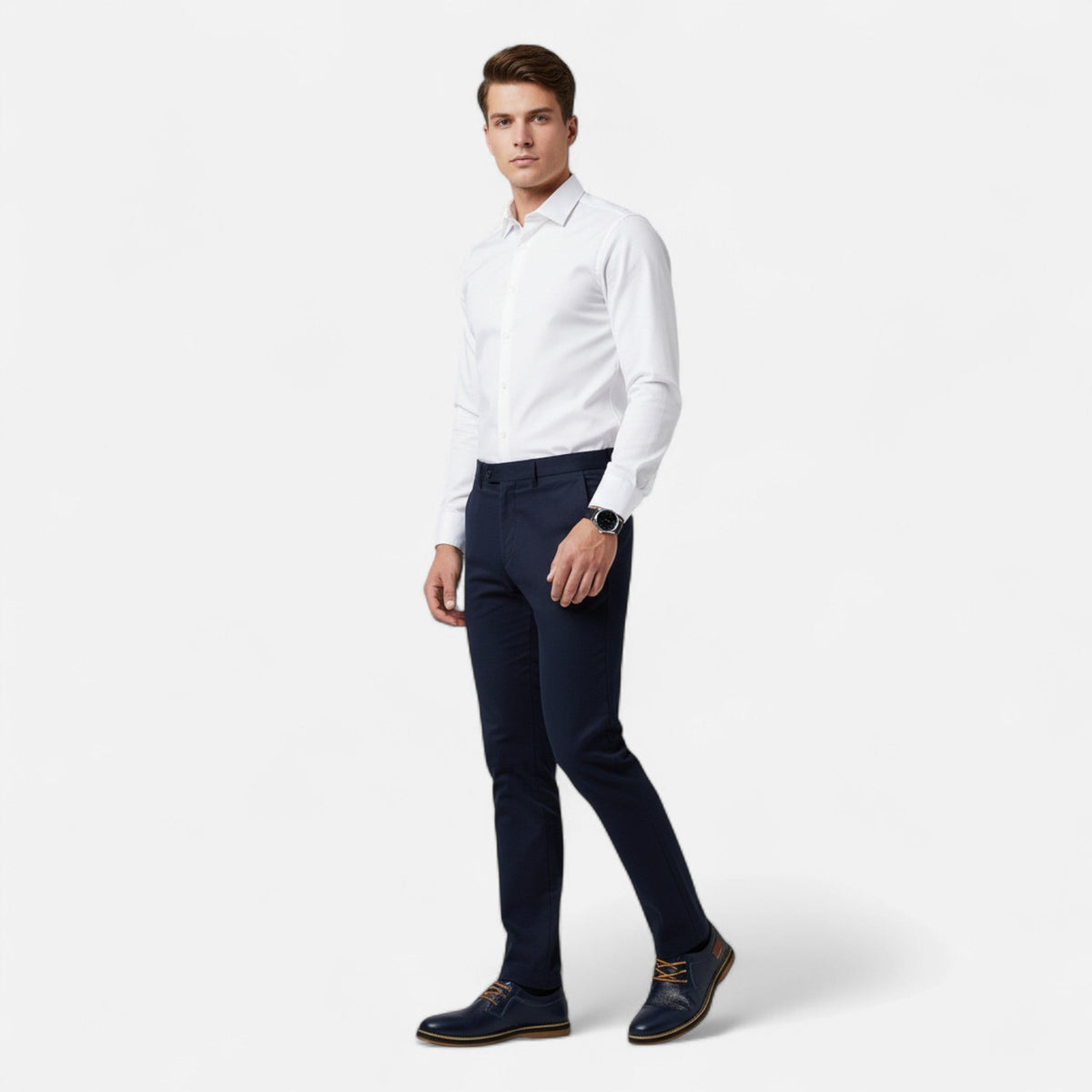 Men's Genuine Leather Shoes – Hand-Stitched Classic Design