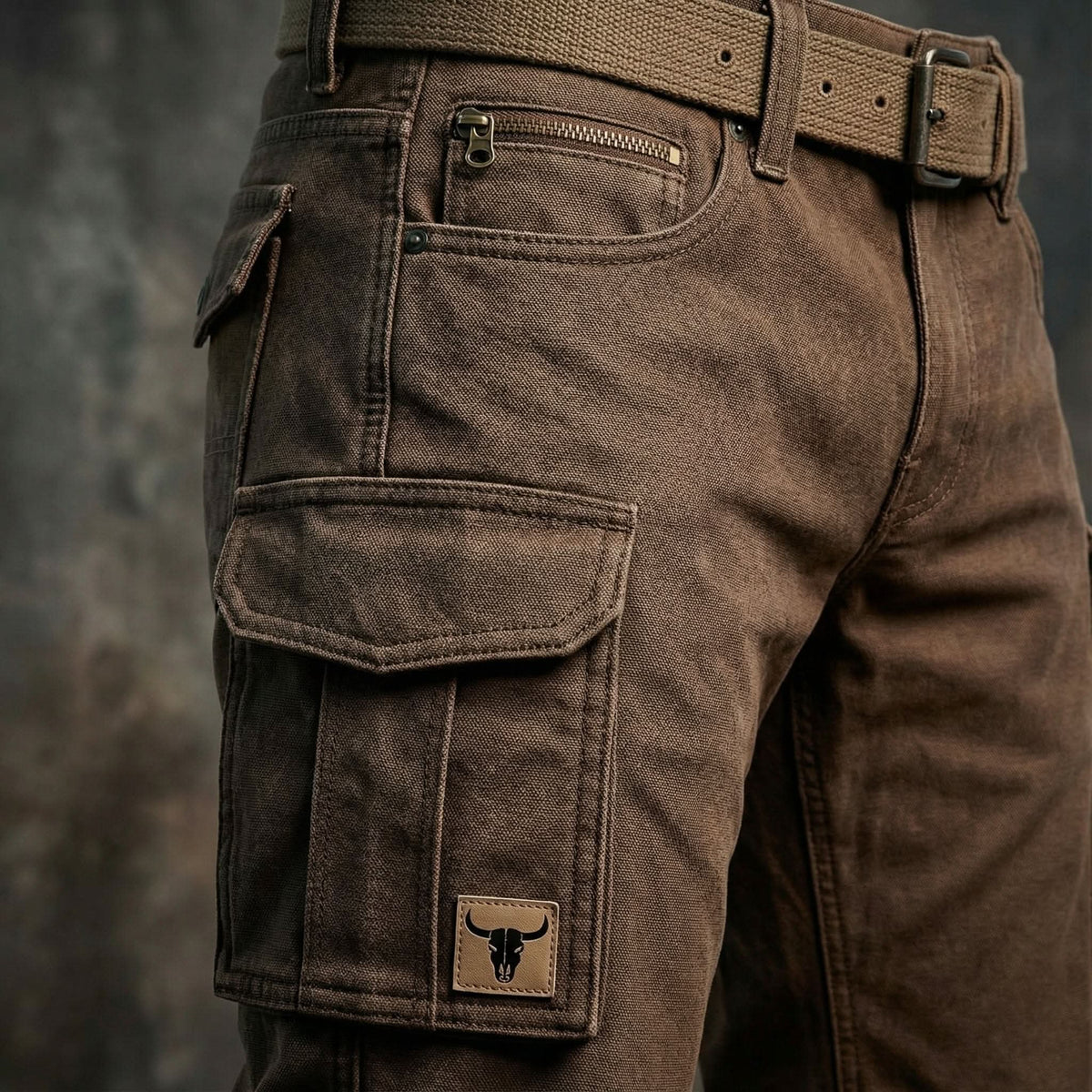 Men's Heavy-Duty Cargo Trousers – Multi-Pocket Utility Design