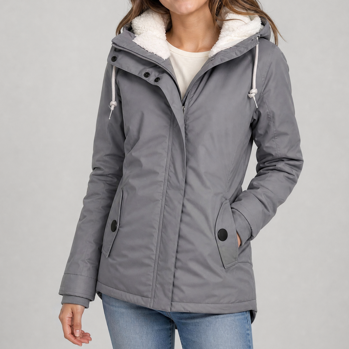 Women's Hooded Longline Jacket – Lightweight Everyday Coat