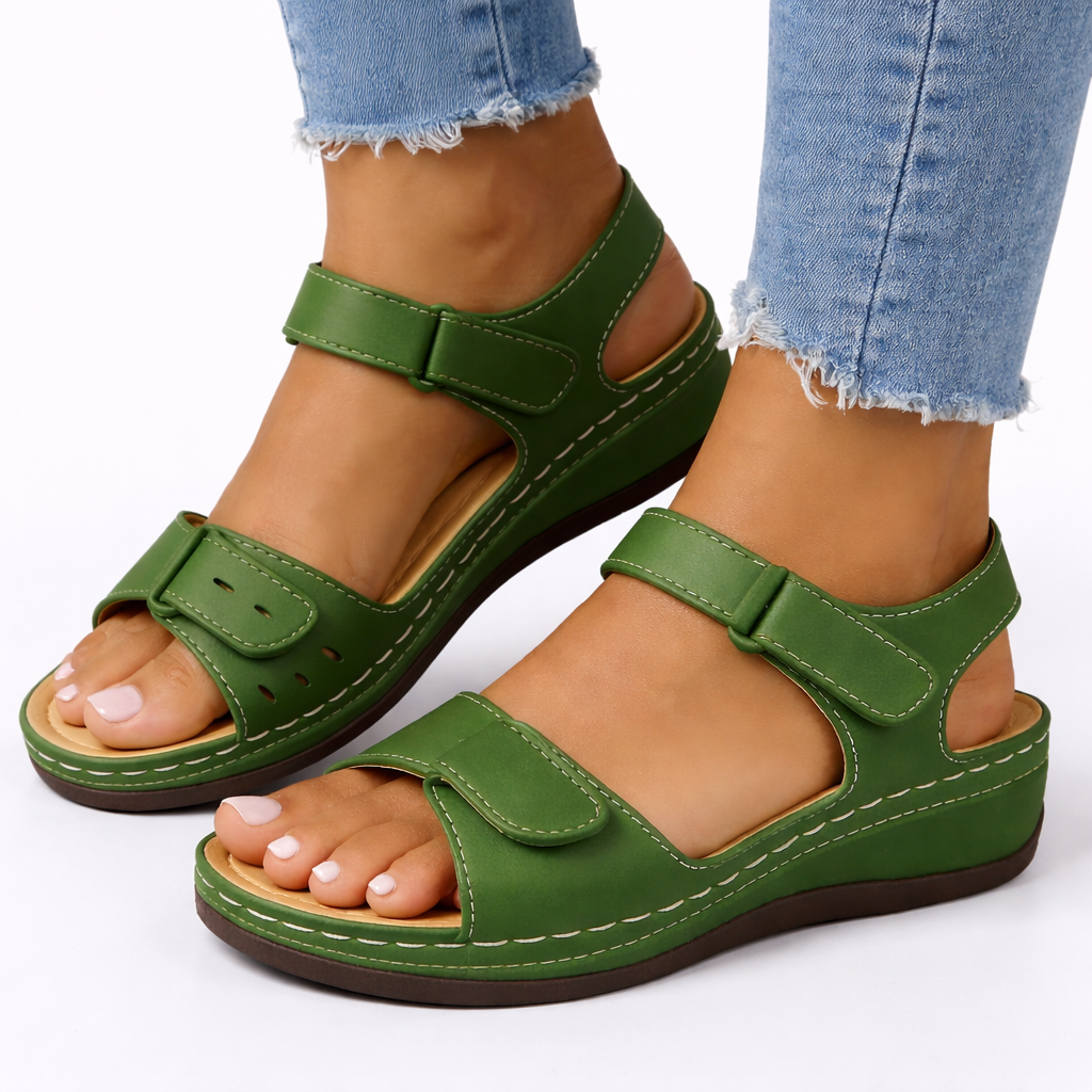 Women’s Orthopedic Walking Sandals – Wedge Heel Comfort Fit